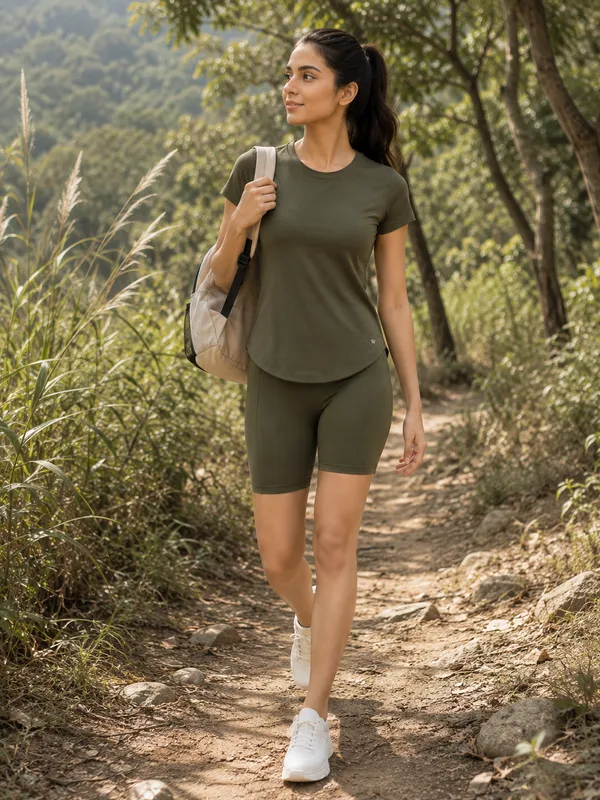 Coast_Women's_High-Waist_Activewear_Shorts_–_Olive