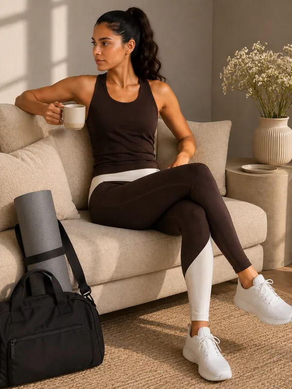 Wear_Jukebox_Wild_At_Heart_Nylon-Spandex_Women_Gym_Wear_Set_Brown