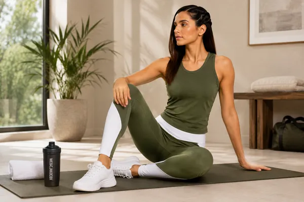 Wear_Jukebox_Wild_At_Heart_Nylon-Spandex_Women_Gym_Wear_Set_Olive_Green