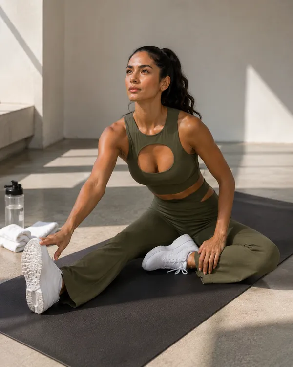 Wear_Jukebox_Go_With_The_Flow_Olive_Green_Gym_Wear_Set