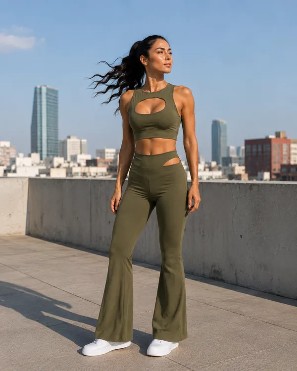 Wear_Jukebox_Go_With_The_Flow_Olive_Green_Gym_Wear_Set