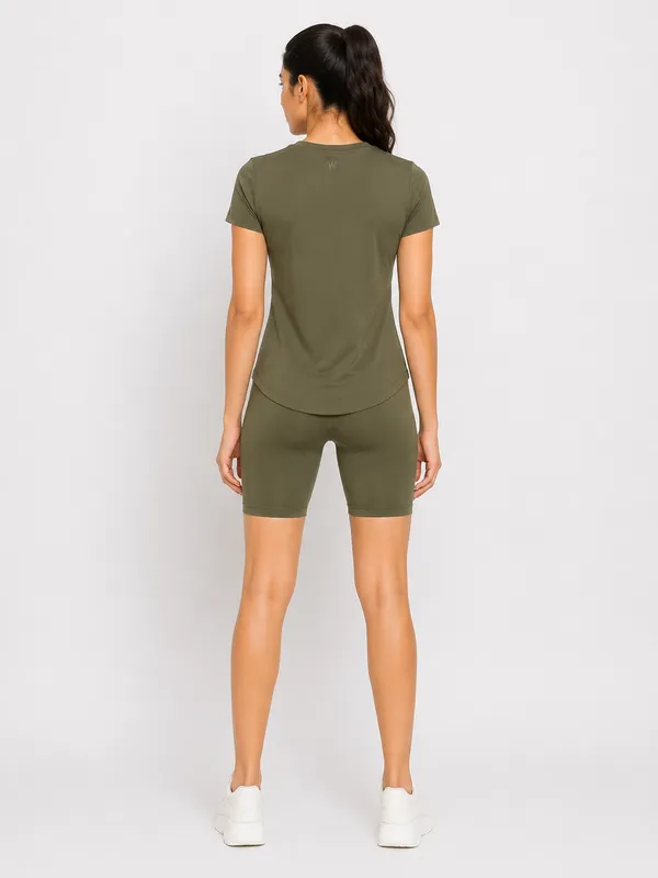 Wear_Jukebox_Coast_Activewear_Tee_&_Short_Women_Gym_Wear_Set_Olive_Green