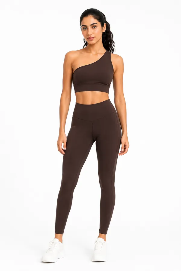 Wear_Jukebox_Free_Spirit_Brown_Nylon-Spandex_Gym_Wear_Set