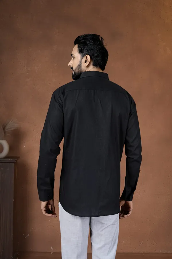 Black_Cotton_Regular_Fit_Full_Sleeve_Shirt_For_Men