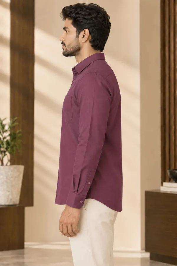 Wine_Cotton_Regular_Fit_Woven_Shirt_For_Men
