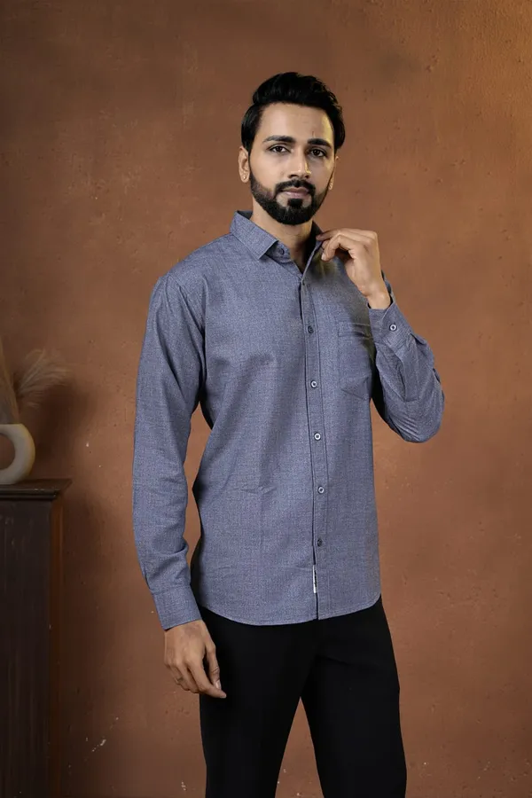 Blue_Cotton_Regular_Fit_Textured_Shirt_For_Men