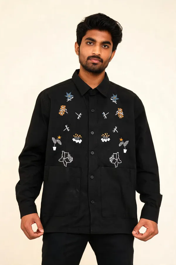 Black_Cotton_Relaxed_Fit_Embroidered_Shirt_For_Men