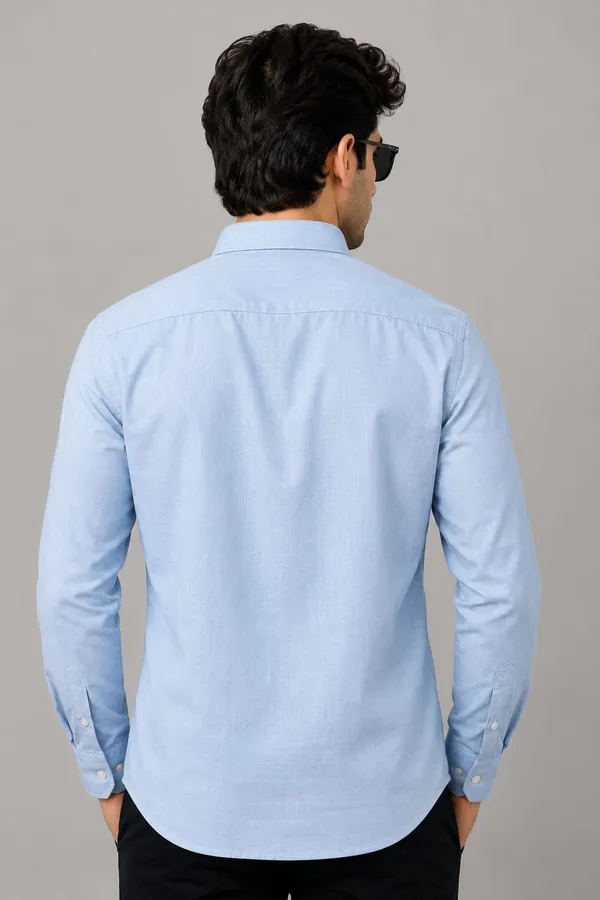 Light_Blue_Cotton_Regular_Fit_Button_Down_Shirt_For_Men