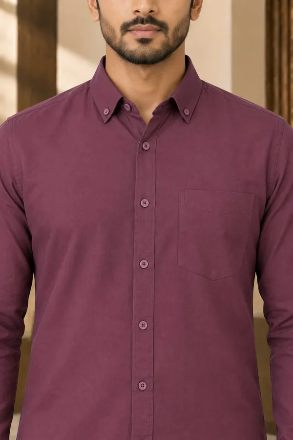 Wine_Cotton_Regular_Fit_Woven_Shirt_For_Men