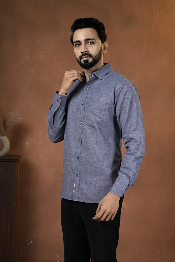 Blue_Cotton_Regular_Fit_Textured_Shirt_For_Men