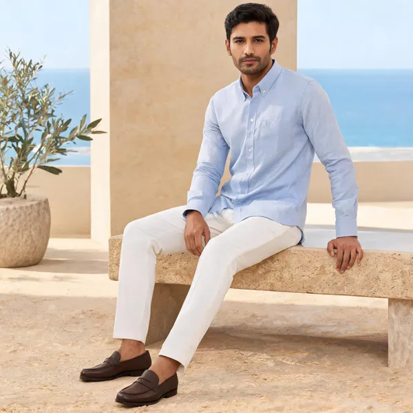 Sky_Blue_Cotton_Regular_Fit_Button_Down_Shirt_For_Men