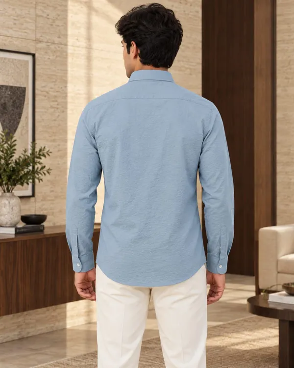 Light_Blue_Cotton_Relaxed_Fit_Button_Down_Shirt_For_Men