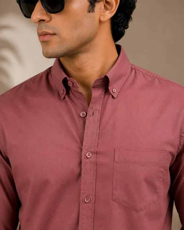 Dusty_Rose_Cotton_Regular_Fit_Button_Down_Shirt_For_Men