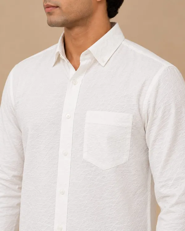 White_Cotton_Regular_Fit_Textured_Shirt_For_Men