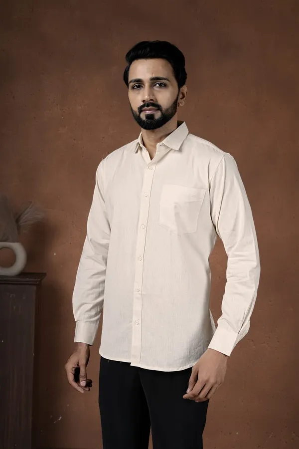 Beige_Cotton_Regular_Fit_Full_Sleeve_Shirt_For_Men