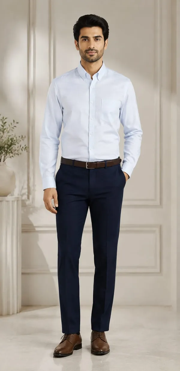 Light_Blue_Cotton_Regular_Fit_Textured_Shirt_For_Men