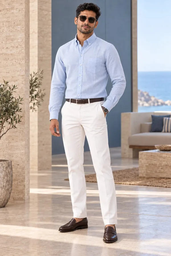 Sky_Blue_Cotton_Regular_Fit_Button_Down_Shirt_For_Men