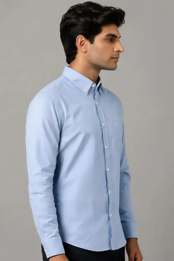Light_Blue_Cotton_Regular_Fit_Button_Down_Shirt_For_Men