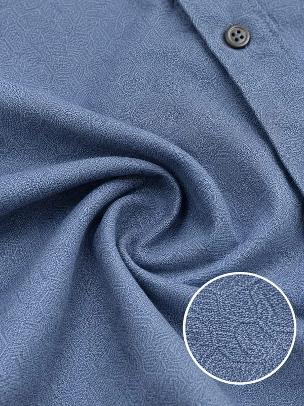 Blue_Cotton_Regular_Fit_Textured_Shirt_For_Men