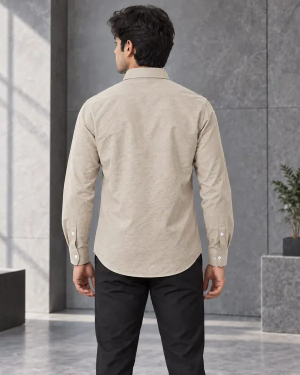 Beige_Cotton_Regular_Fit_Button_Down_Shirt_For_Men