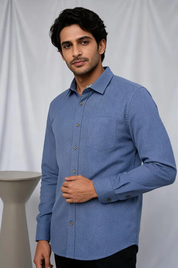 Blue_Cotton_Regular_Fit_Textured_Shirt_For_Men
