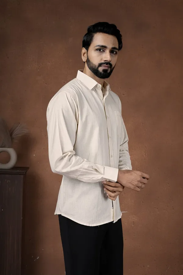 Beige_Cotton_Regular_Fit_Full_Sleeve_Shirt_For_Men