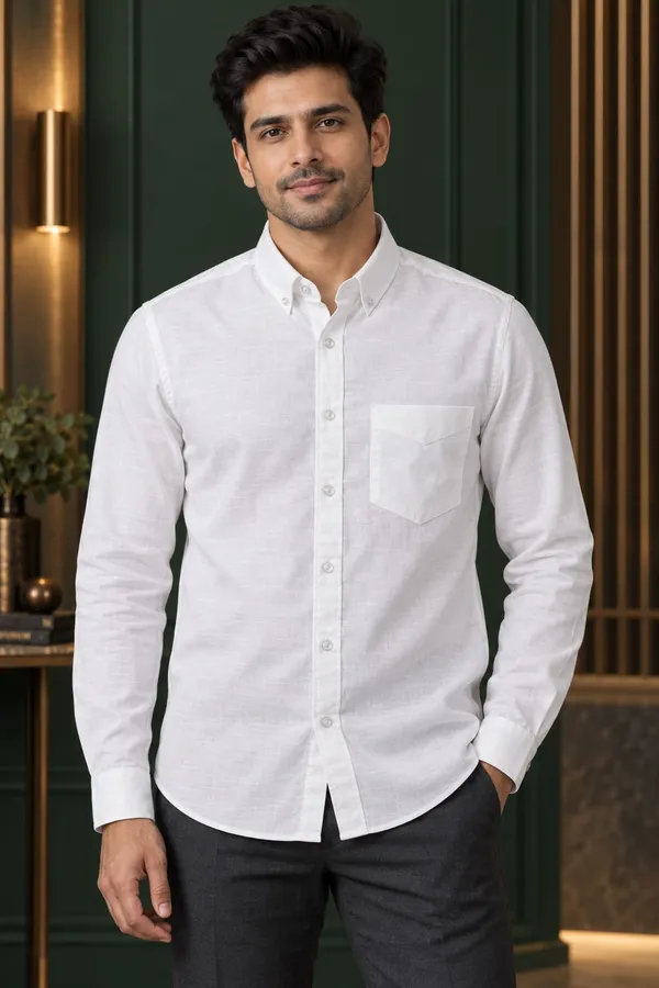 White_Cotton_Regular_Fit_Textured_Shirt_For_Men