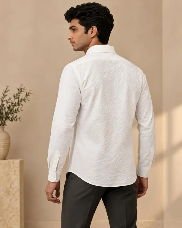 White_Cotton_Regular_Fit_Textured_Shirt_For_Men