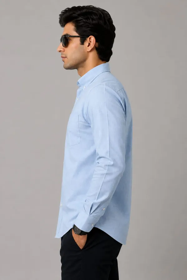 Light_Blue_Cotton_Regular_Fit_Button_Down_Shirt_For_Men