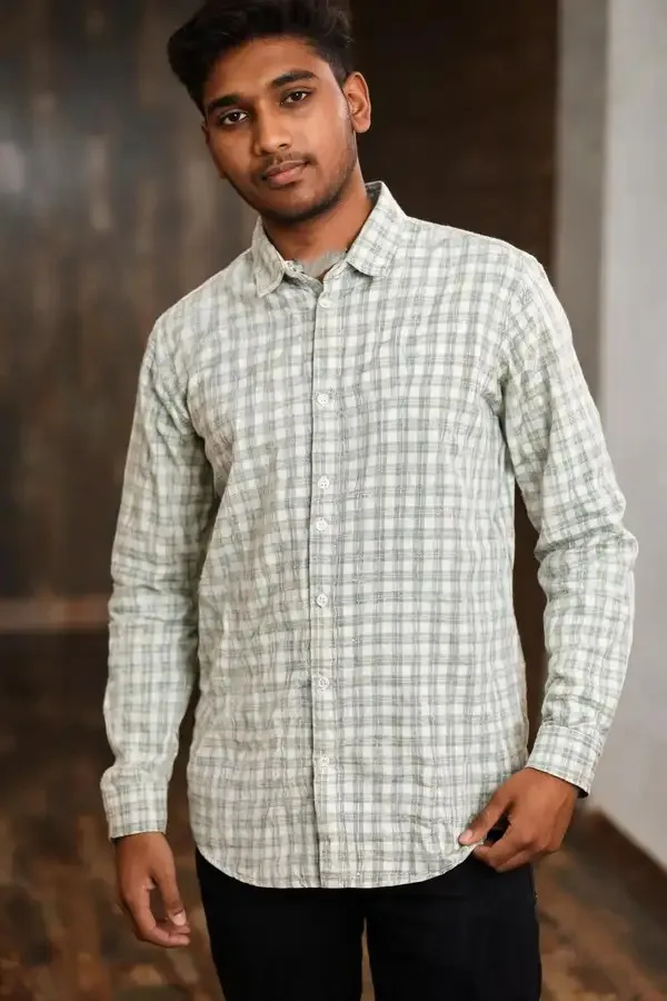 Green_Cotton_Regular_Fit_Checked_Shirt_For_Men