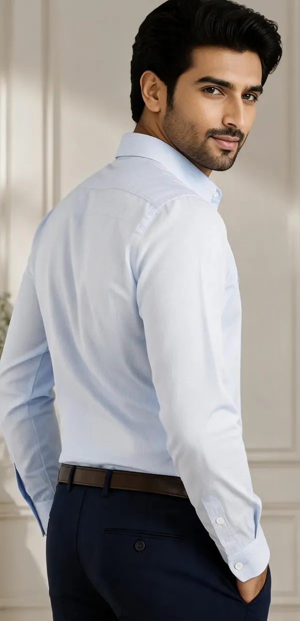 Light_Blue_Cotton_Regular_Fit_Textured_Shirt_For_Men