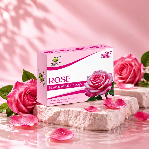 Chhaydo_Herbal_Rose_Handmade_Soap_|_Natural_Rose_Bath_Soap_|_Refreshing_&_Floral_Cleansing_Soap