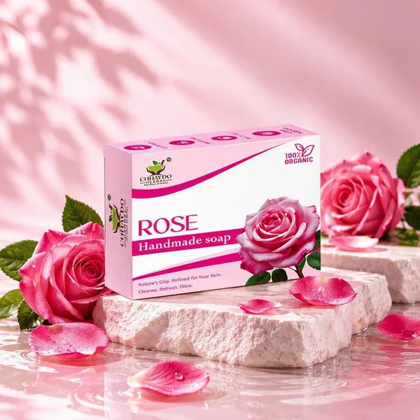 Chhaydo_Herbal_Rose_Handmade_Soap_|_Natural_Rose_Bath_Soap_|_Refreshing_&_Floral_Cleansing_Soap
