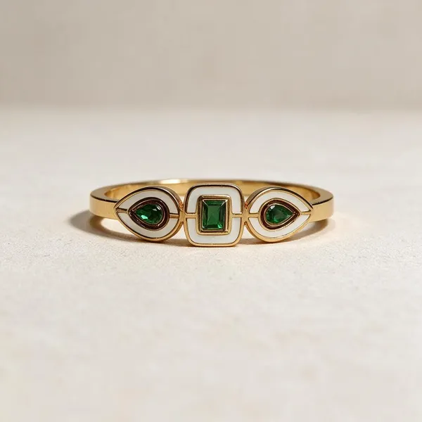 Gold_Alloy_Emerald_Green_Stone_Link_Bracelet_For_Women