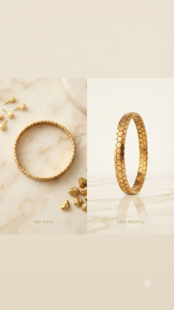 Gold_Alloy_Honeycomb_Pattern_Kada_Bangle_For_Women
