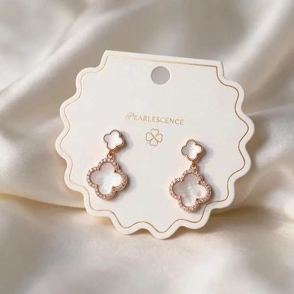 Rose_Gold_Plated_Clover_Drop_Earrings_For_Women