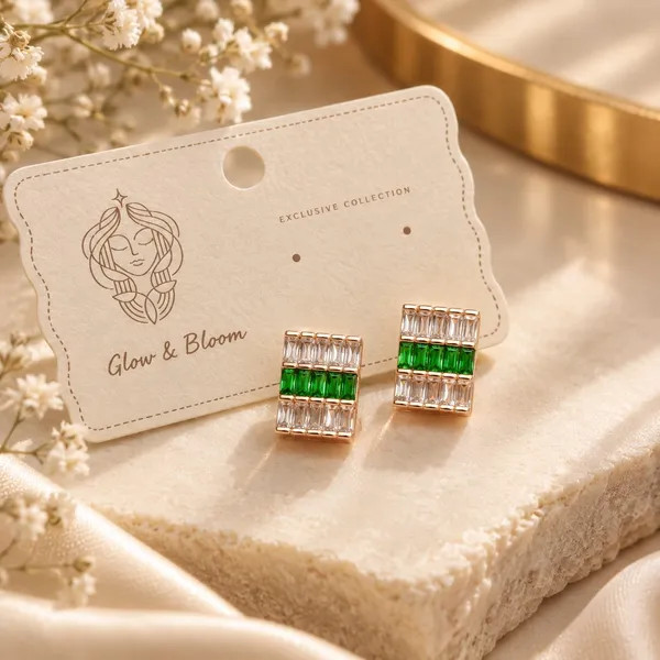 Trisha_Jewels_|_Emerald_Green_Rectangular_Stud_Earrings_Gold_Plated_Anti_Tarnish