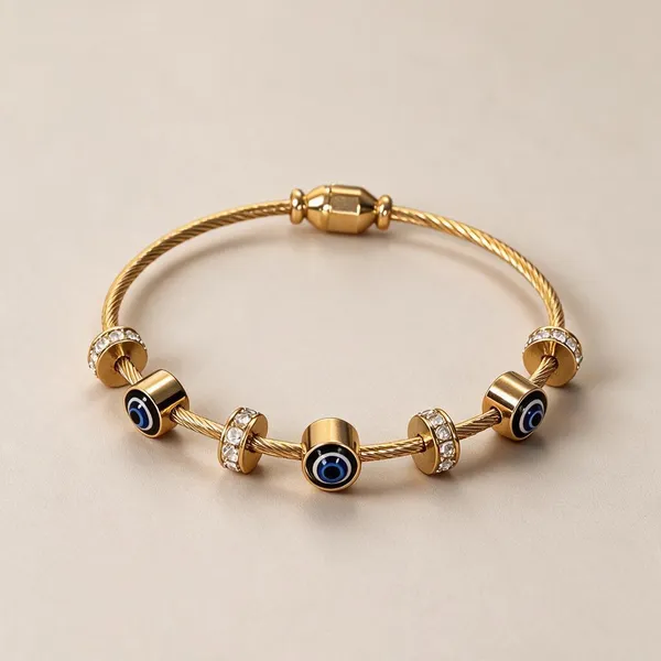 Gold_Plated_Blue_Evil_Eye_Crystal_Bracelet_Set_For_Women