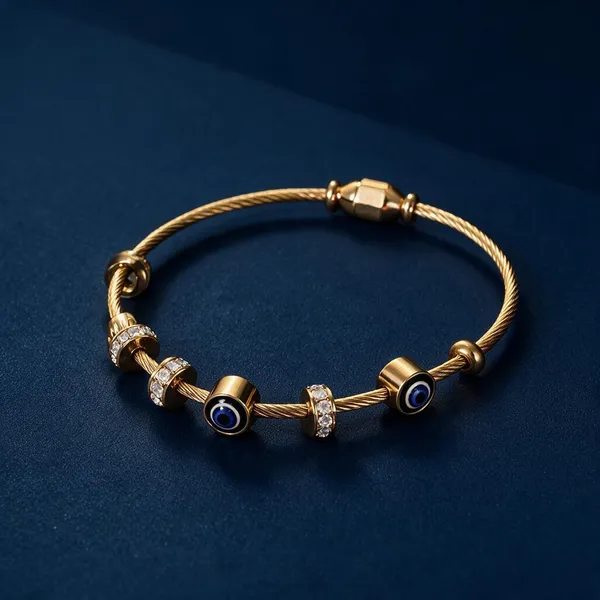 Gold_Plated_Blue_Evil_Eye_Crystal_Bracelet_Set_For_Women