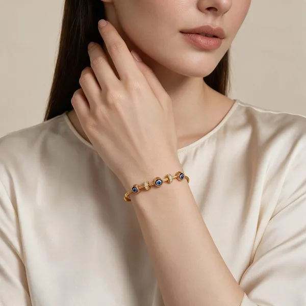 Gold_Plated_Blue_Evil_Eye_Crystal_Bracelet_Set_For_Women