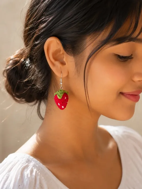 Strawberry_Crochet_Earring