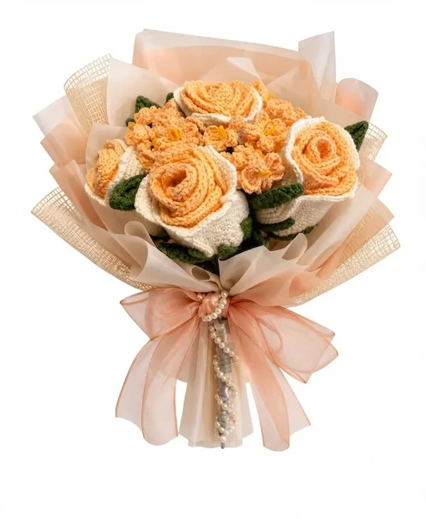 Peach_Whisper_Crochet_Bouquet