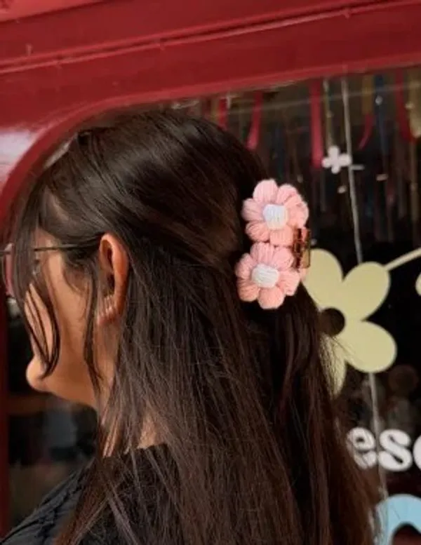 Double_Puffy_Flower_Clip_Pink
