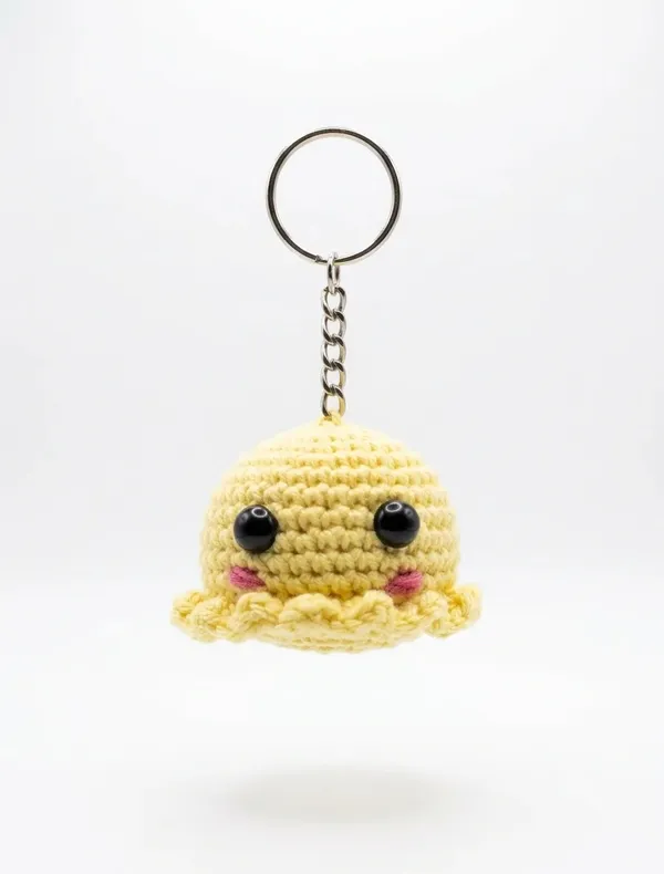 Octopus_Keychain_Yellow