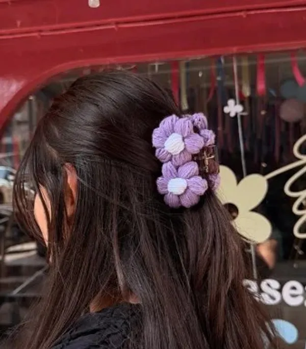 Double_Puffy_Flower_Clip_Lavender