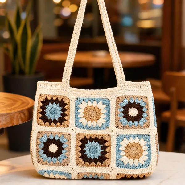 Ocean_Themed_Checkered_Bag