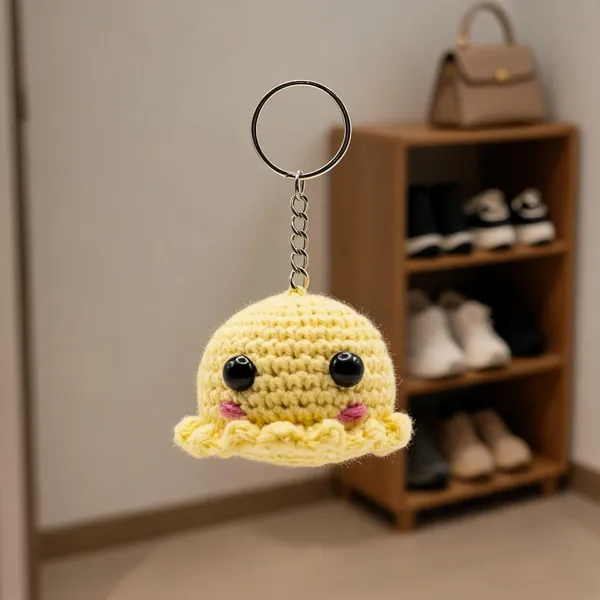 Octopus_Keychain_Yellow