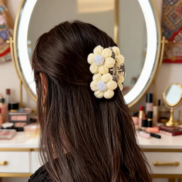 Double_Puffy_Flower_Clip_Butter_Yellow