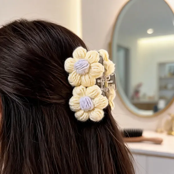 Double_Puffy_Flower_Clip_Butter_Yellow