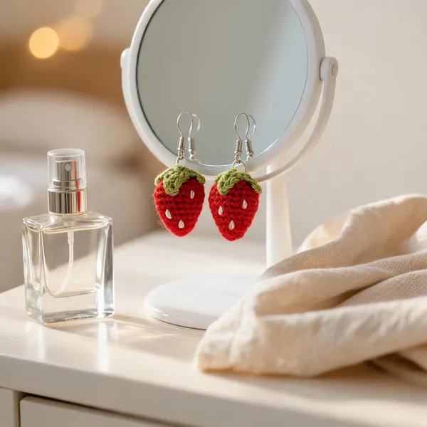 Strawberry_Crochet_Earring